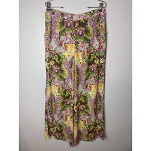 ASTR The Label Pants Women's M Floral Wide Leg Pants Resort Beach